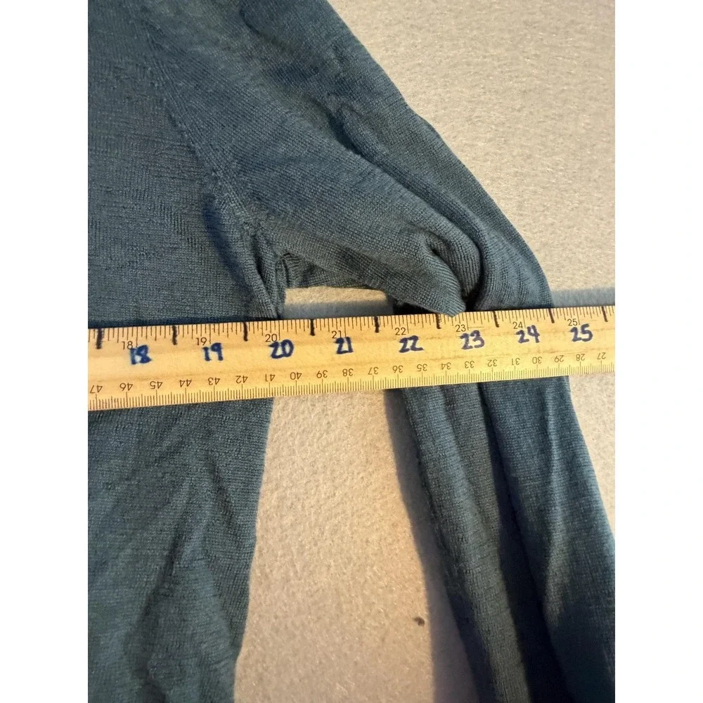 Banana Republic Sweater Mens 2XL Blue Merino Wool Crewneck Knit Pullover Logo
